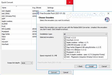 foobar2000 Free Encoder Pack